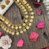 Vriksham Gold Look Alike Two Layer Lakshmi Coin Neckpiece-G19232